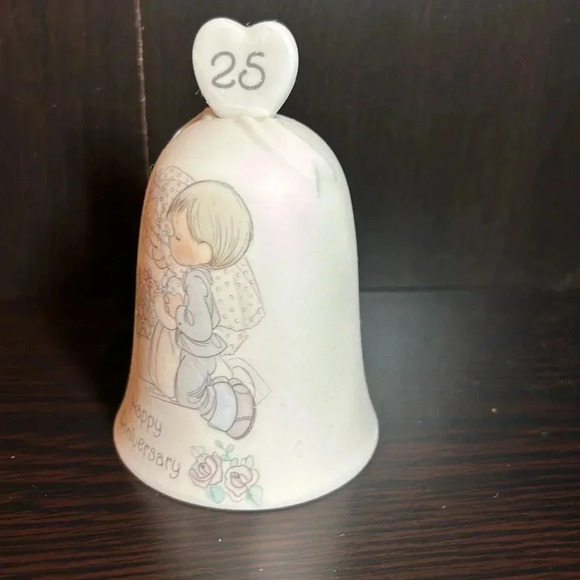 1989 Precious moments 25th wedding Anniversary bell. - Picture 7 of 9